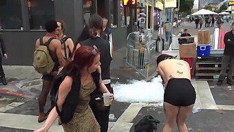 Public Bdsm With Slow-Motion And Public Nudity