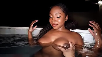 Big Boobs And Round Ass Black Beauty Gets Poolside Satisfaction